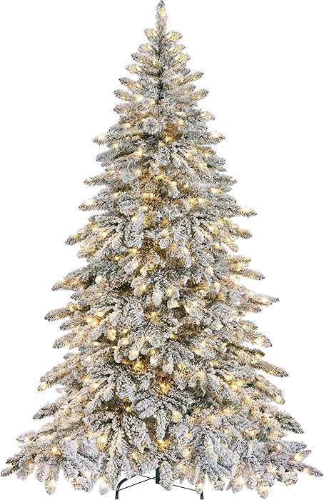 Yaheetech 7.5ft Pre-Lit Artificial Christmas Tree with 550 Warm White LED Lights & 1278 PVC Tips,... | Amazon (US)