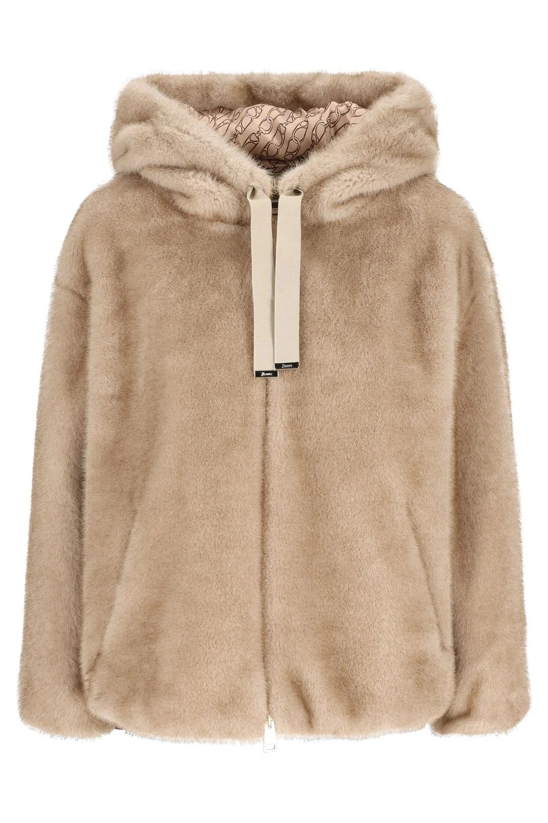 에르노 드로스트링 후드 시어링 코트 | Cettire Global