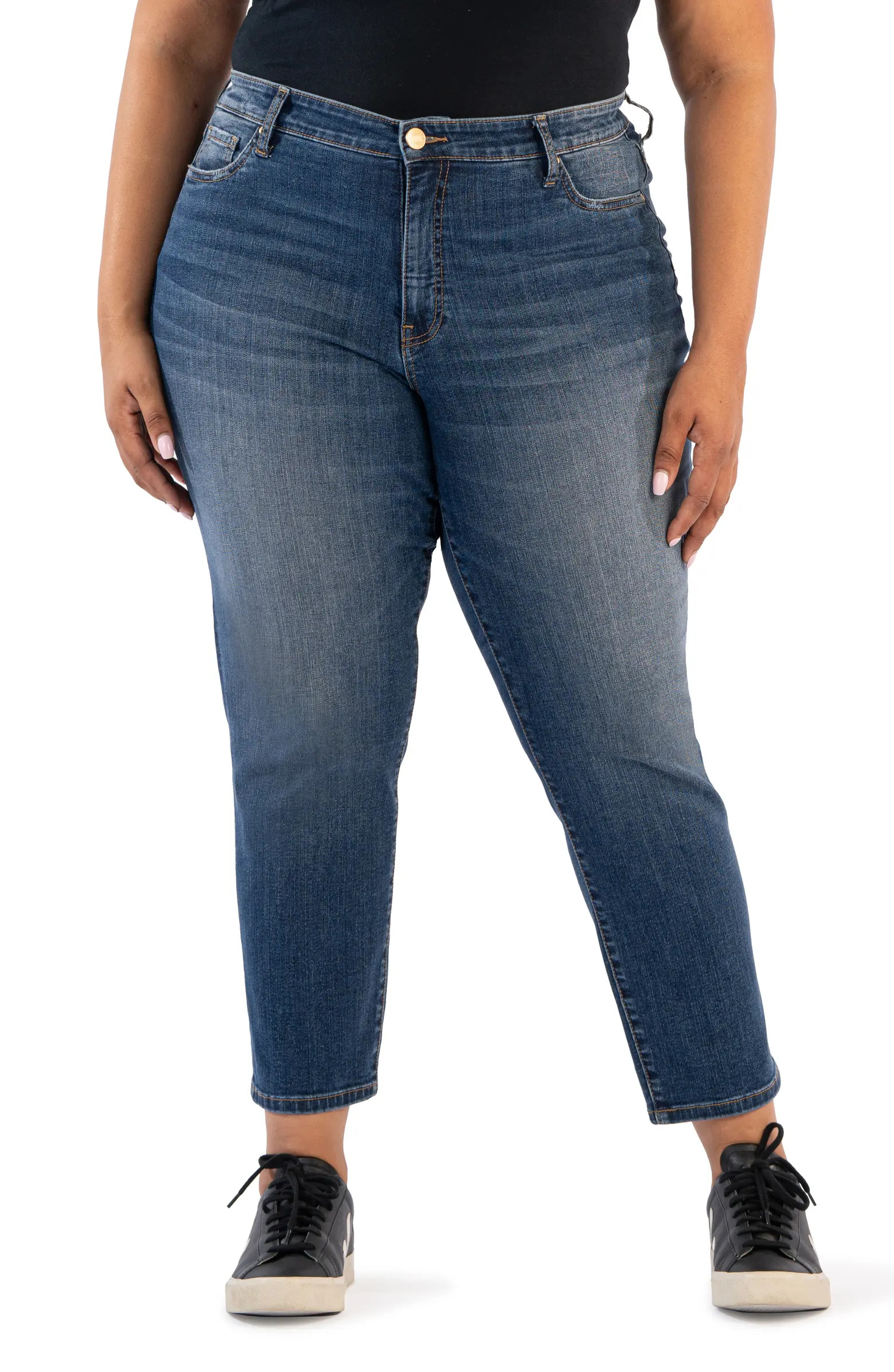 KUT from the Kloth Reese High Waist Ankle Slim Straight Leg Jeans | Nordstrom | Nordstrom