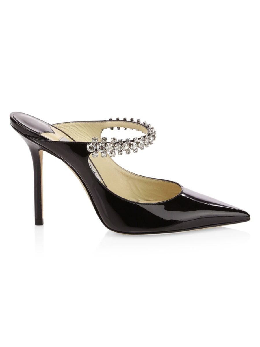 Bing 100MM Embellished Patent Leather Mules | Saks Fifth Avenue