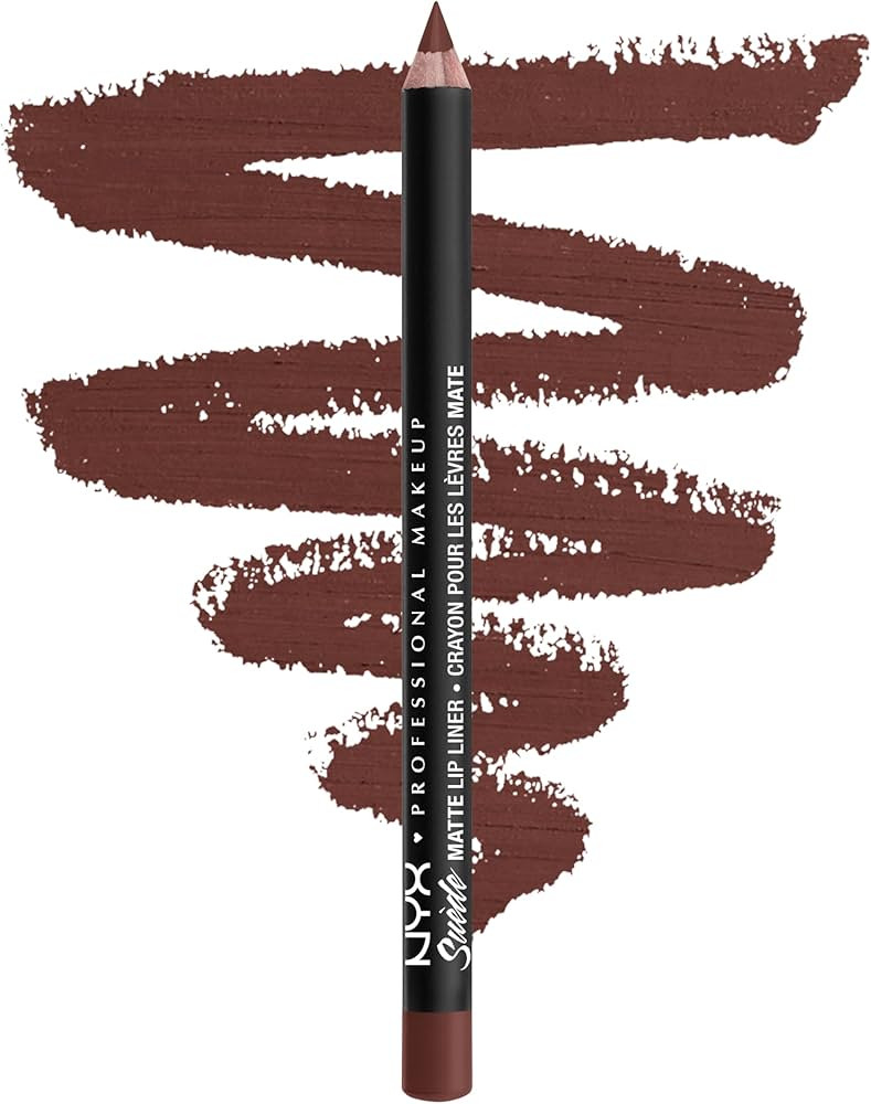 NYX PROFESSIONAL MAKEUP Matte Suede Lip Liner, Velvety-Smooth, Long-Lasting Formula For A Defined... | Amazon (US)