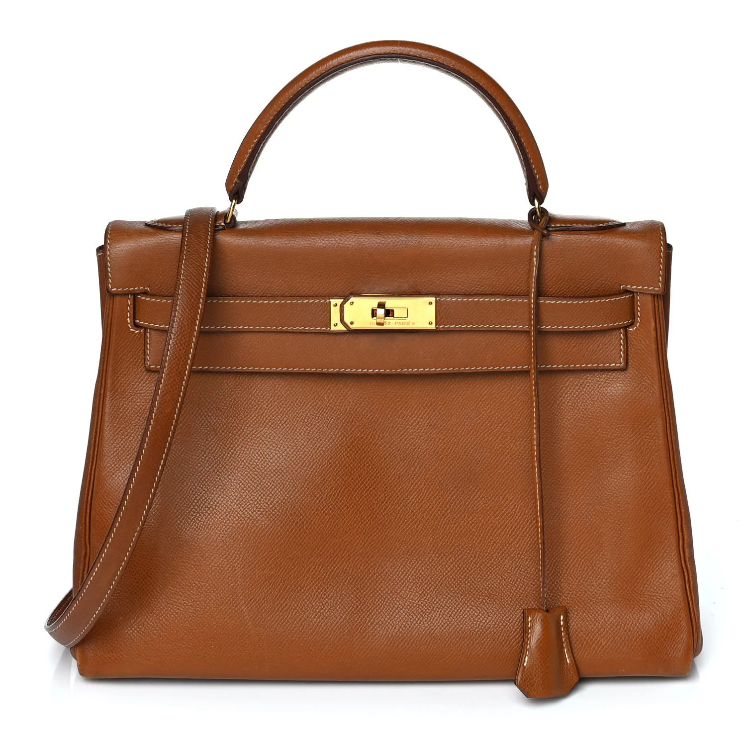 HERMES Courchevel Kelly Retourne 32 Gold | FASHIONPHILE | Fashionphile