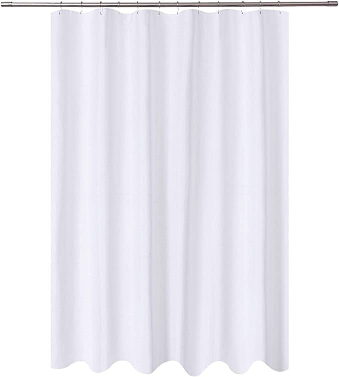 N&Y HOME Fabric Shower Curtain Liner Extra Long 72 x 84 Inches with 2 Bottom Magnets, Hotel Quali... | Amazon (US)