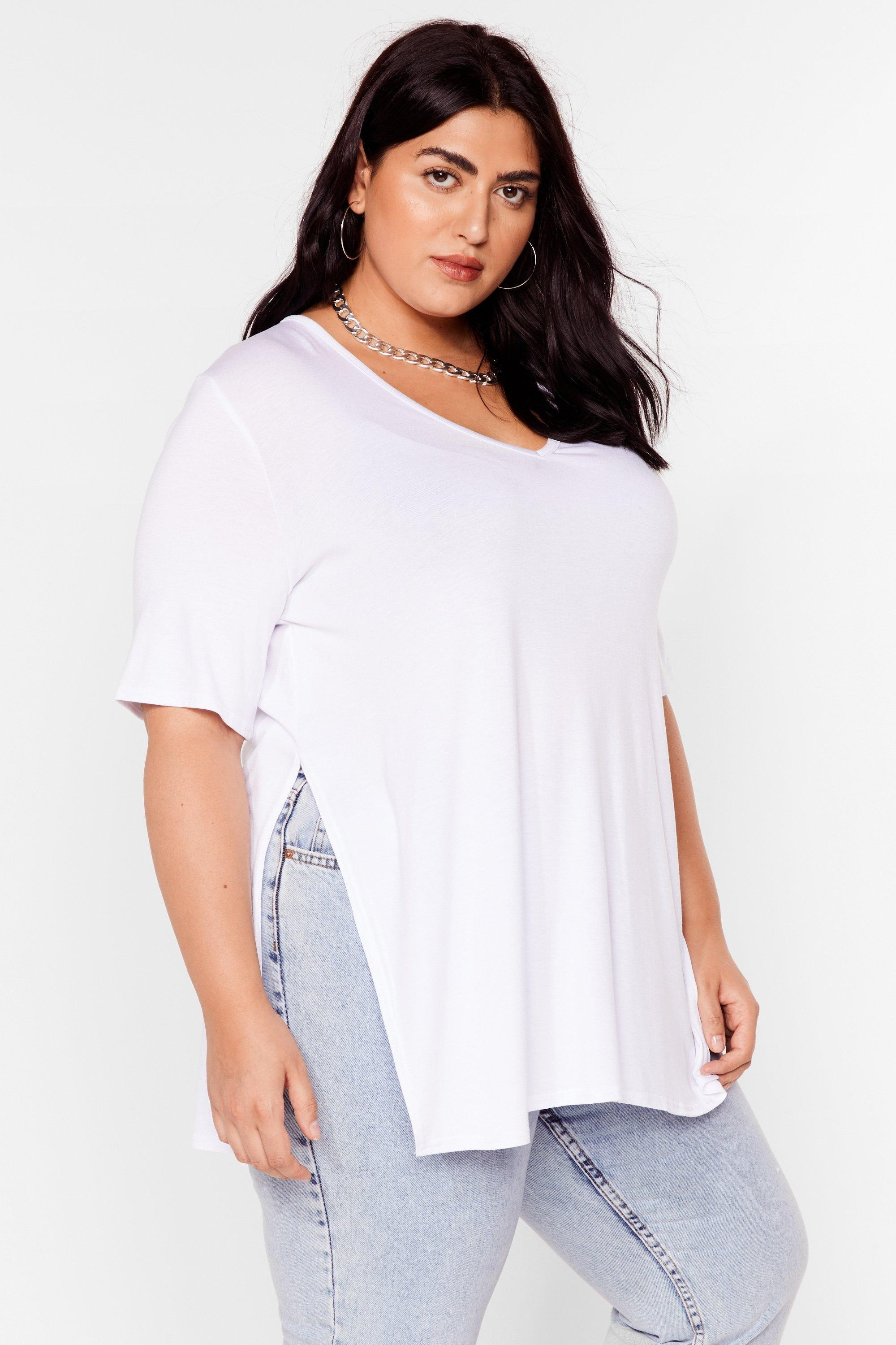 Let's Split Up Plus Longline Tee | NastyGal (US & CA)
