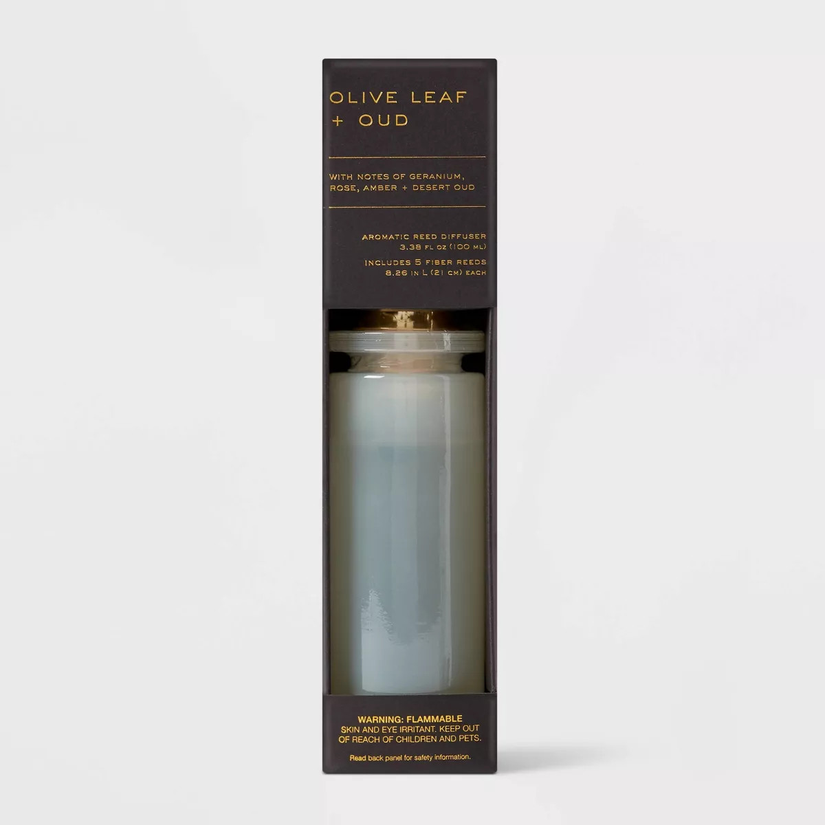 100ml Olive Leaf and Oud Black Label Fiber Oil Reed Diffuser - Threshold™: Bathroom Aroma, Frag... | Target