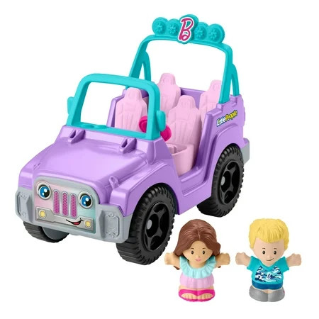 Fisher-Price Little People Barbie Beach Cruiser Toy Car with Music & 2 Figures for Toddlers | Walmart (US)