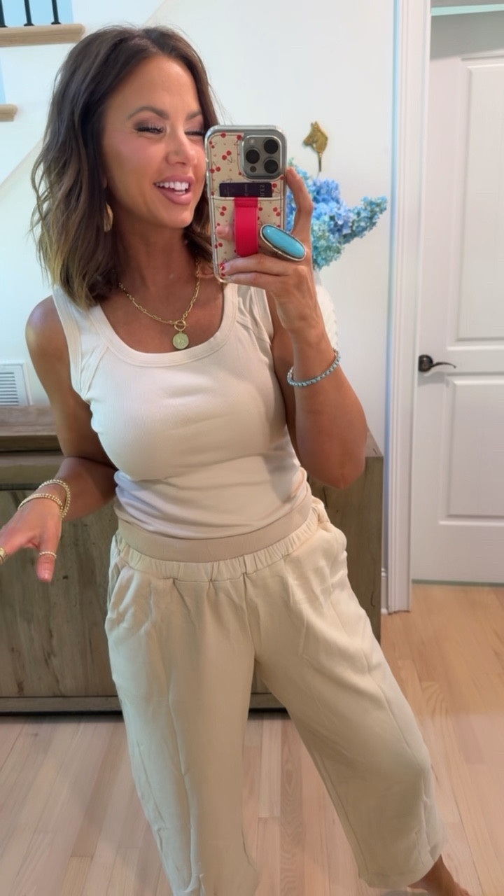 amazon tank and barrel sweats, i’m wearing a medium in both ♥️

#LTKSaleAlert #LTKootd #LTKSeasonal