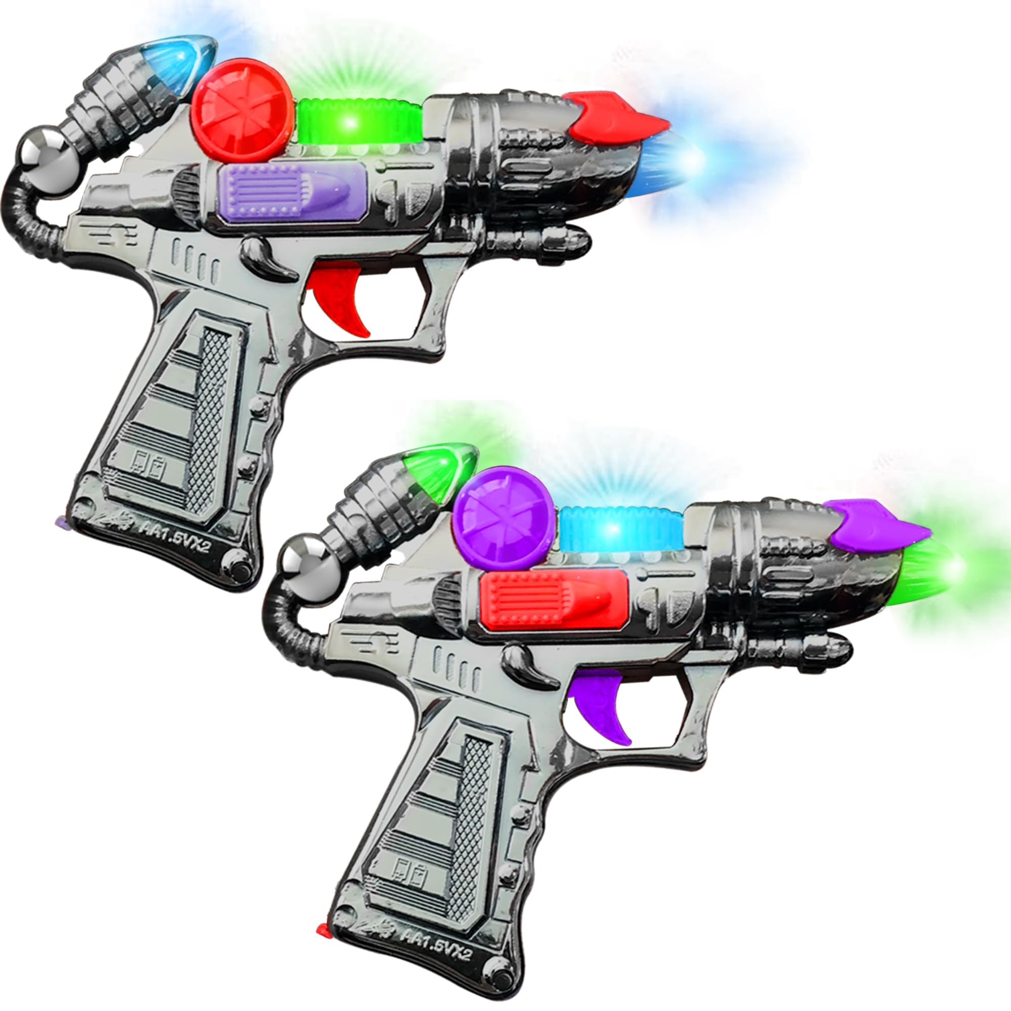 ArtCreativity Ranger Hand-Gun Toy Set with Flashing Lights & Sounds, 2 Cool Futuristic Handguns, ... | Amazon (US)