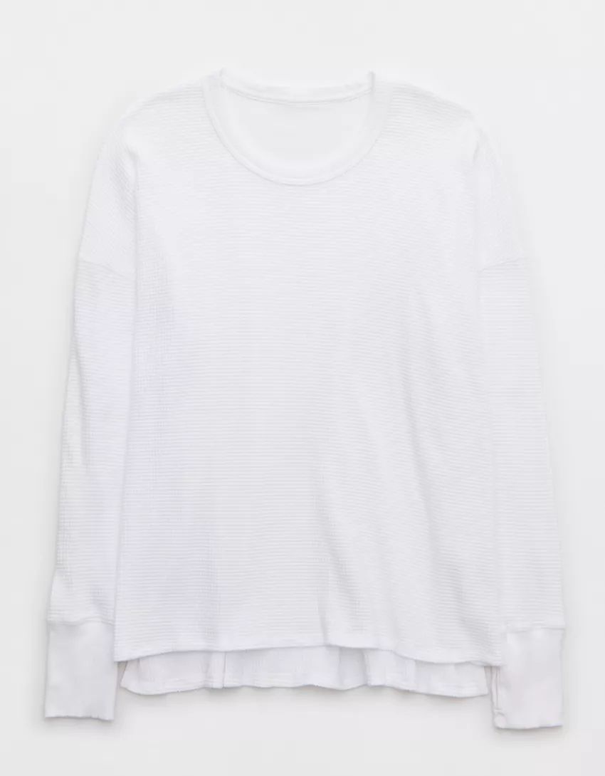 OFFLINE By Aerie Wow! Waffle Long Sleeve T-Shirt | American Eagle Outfitters (US & CA)