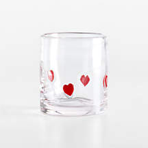 Heart Icon 15-Oz. Double Old-Fashioned Glass + Reviews | Crate & Barrel | Crate & Barrel