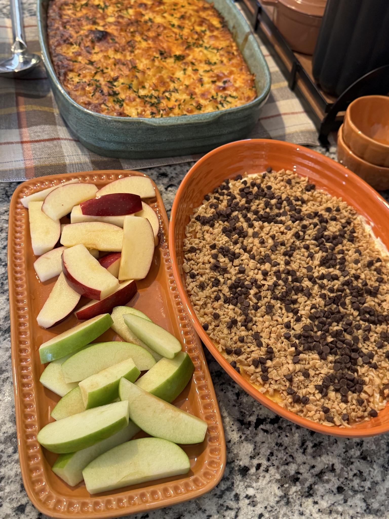 Fall spread. Apple slices and cheesecake dip. Just no bake cheesecake filling, caramel sauce, heath English toffee bites, mini chocolate chips

#LTKHome #LTKParties #LTKFamily
