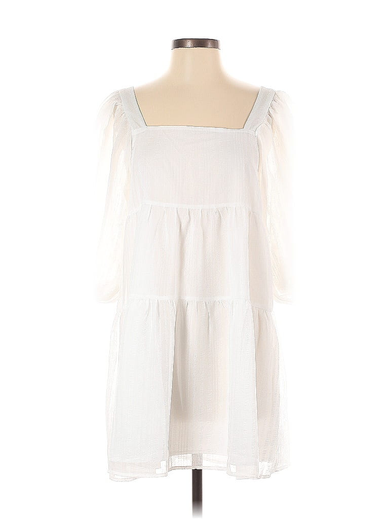 Nasty Gal Inc. 100% Polyester White Casual Dress Size 4 - 77% off | ThredUp