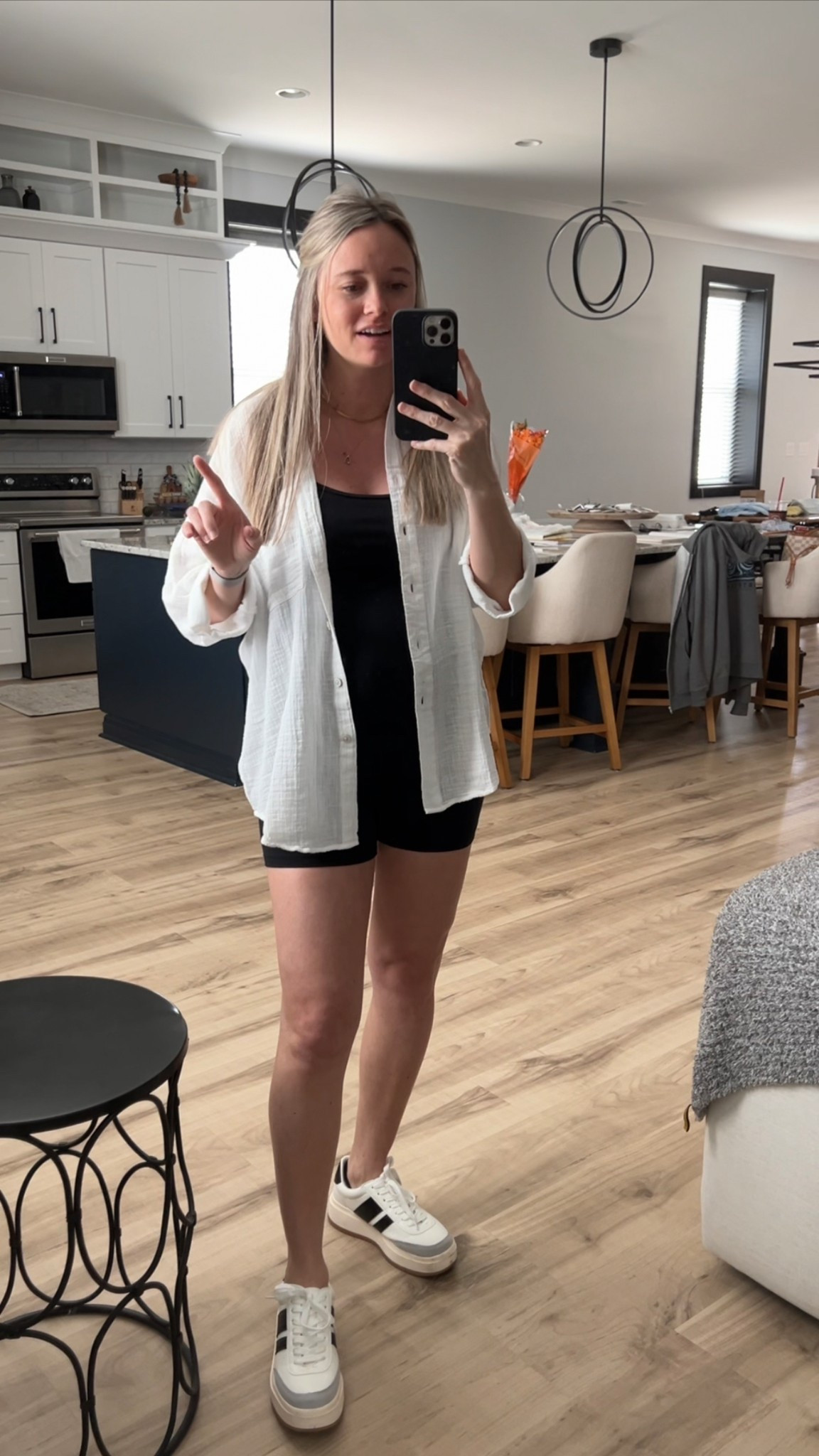 27 Weeks Pregnant OOTD Summer
Jumpsuit/Bumpsuit: M
White shirt: XS

#LTKFindsUnder50 #LTKActive #LTKBump