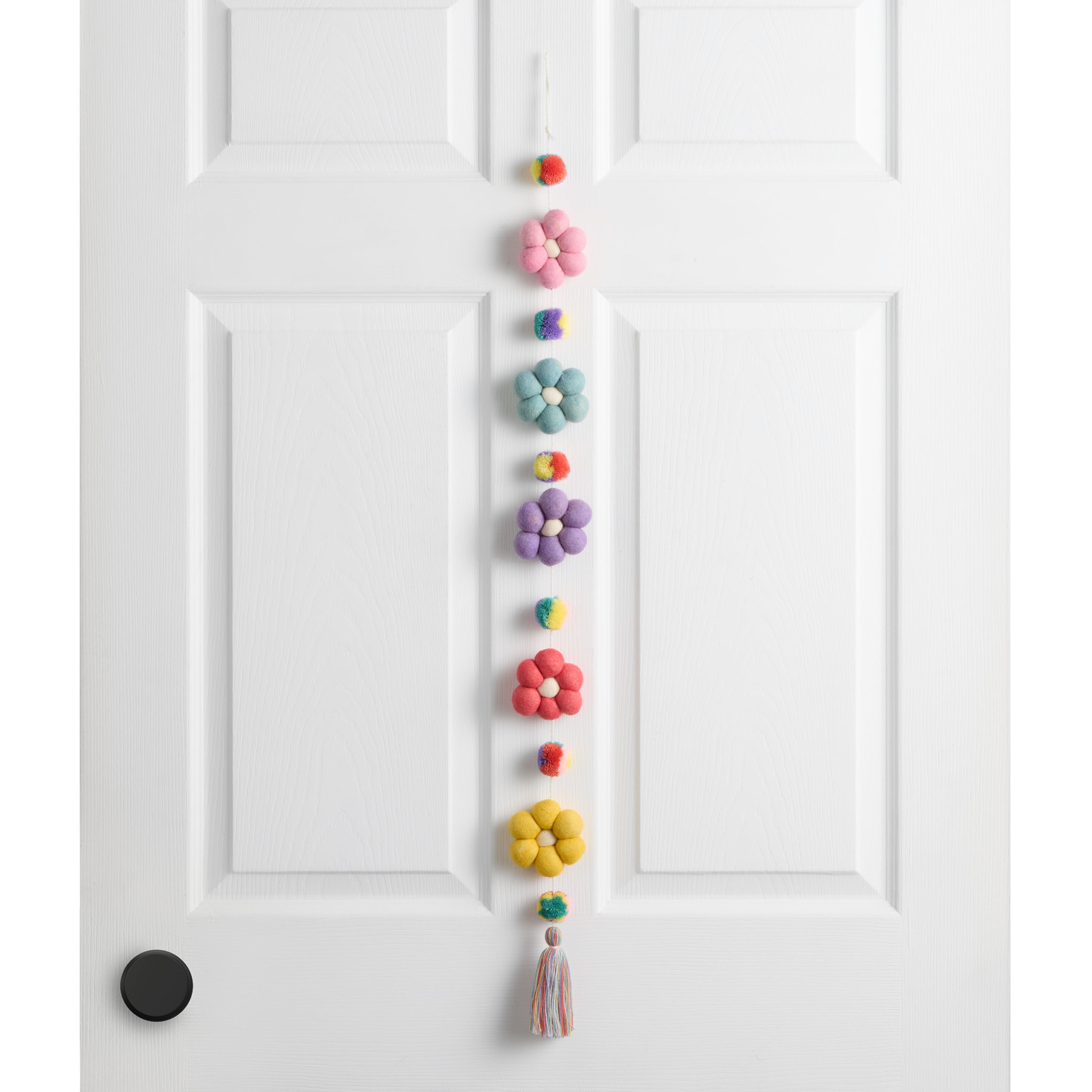 Multicolor Wool Daisies Garland | World Market
