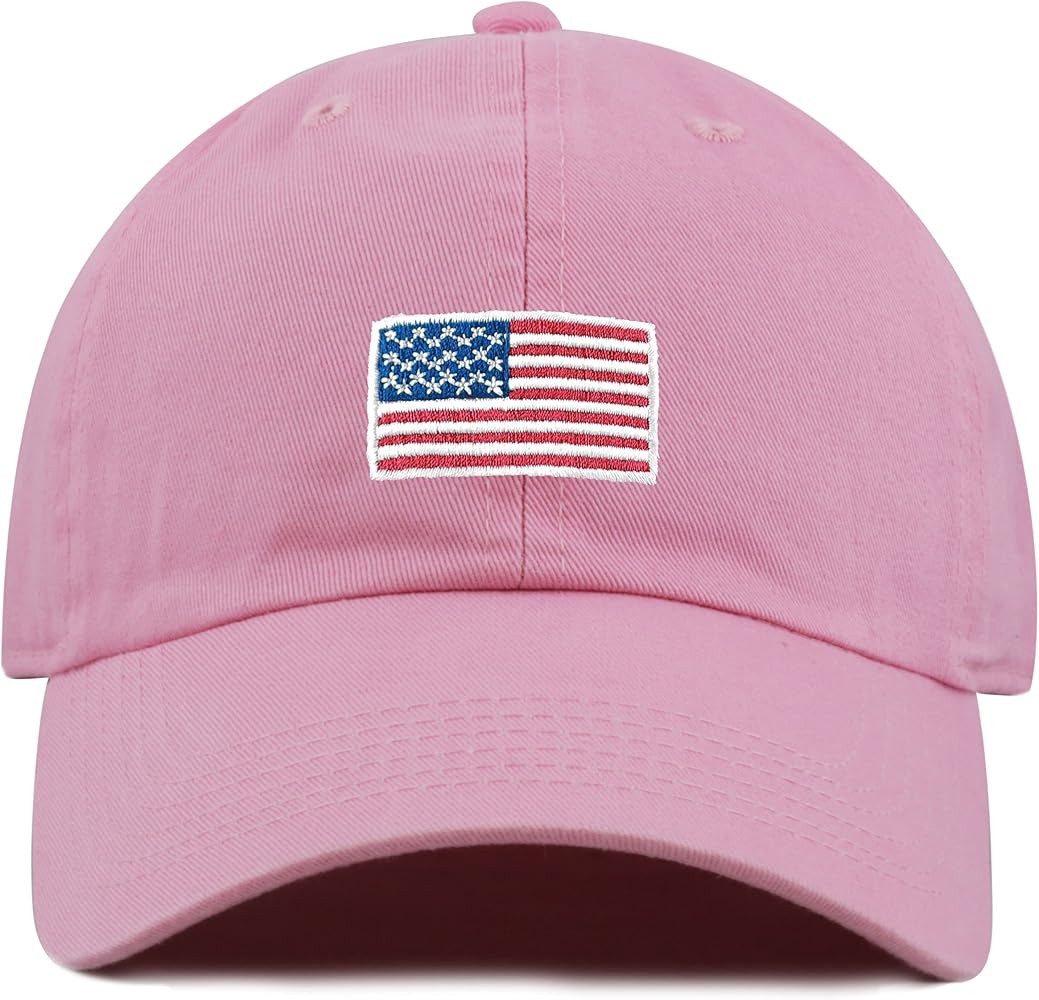 USA Flag & Embroidery Premium 100% Cotton Low Profile Adjustable Baseball Dad Cap | Amazon (US)