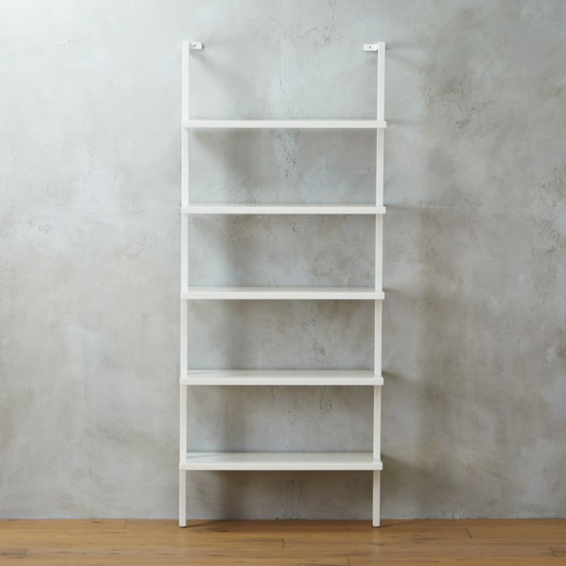Stairway White Wall Mounted Bookshelf + Reviews | CB2 | CB2