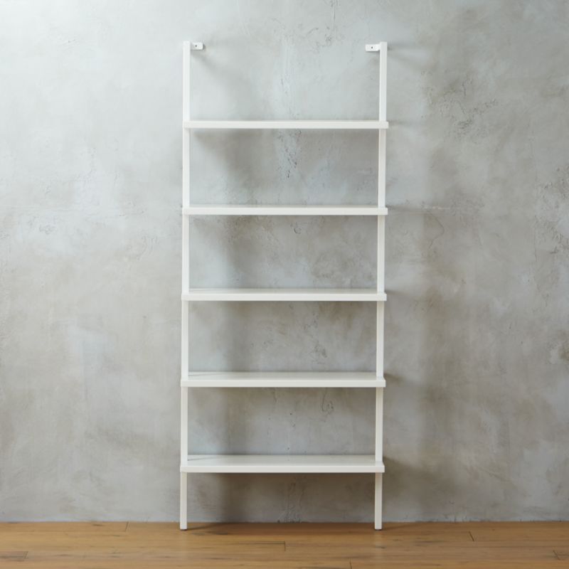 Stairway White Wall Mounted Bookshelf + Reviews | CB2 | CB2