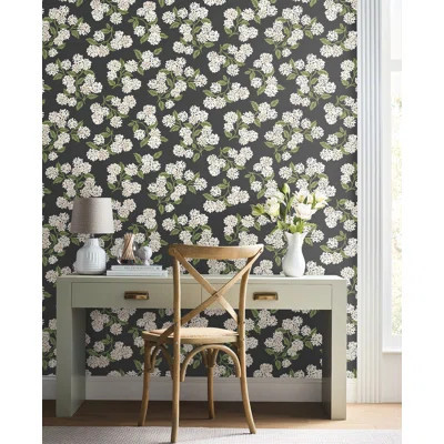 Hydrangea White Peel and Stick Wallpaper | Wayfair North America