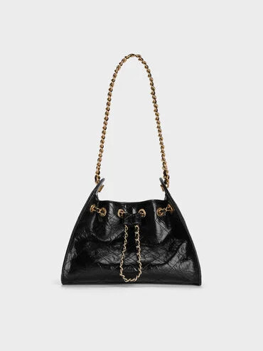 Duo Gesteppte Beuteltasche mit Kordelzug
    
         - Schwarz | Charles & Keith EU