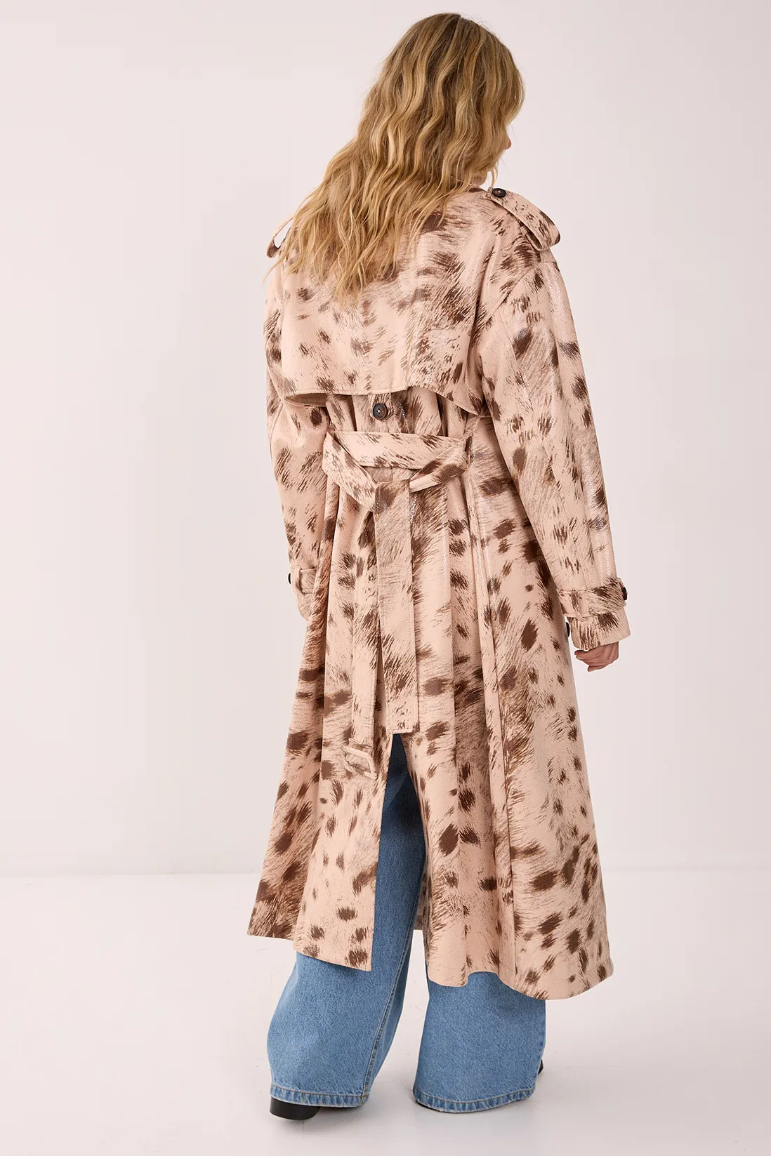 Jackets & Coats | Cow Print Faux Leather Trench Coat | NastyGal | NastyGal UK