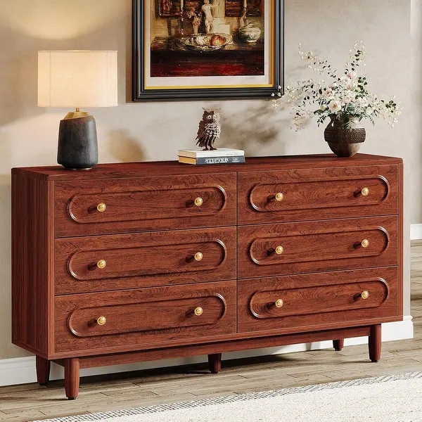 6-Drawer Dresser, 55 Inches Long Dresser Double Dresser for Bedroom | Bed Bath & Beyond