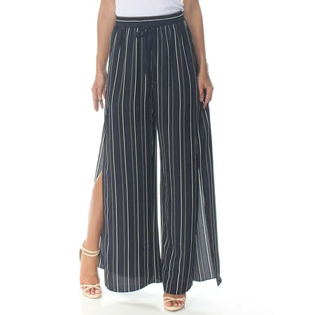 RACHEL ROY Womens Navy Slitted Sheer Striped Wear To Work Pants Size: M | Walmart (US)