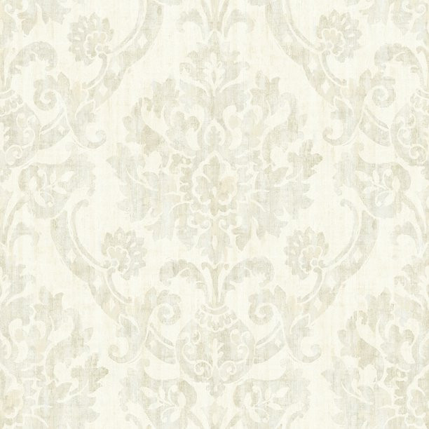 Chesapeake Shasta Beige Damask Wallpaper - Walmart.com | Walmart (US)
