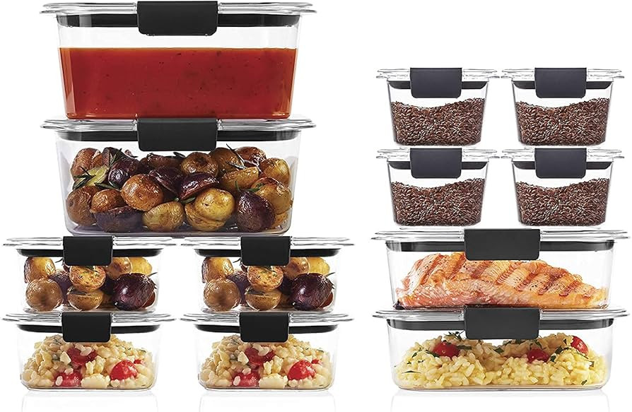 Rubbermaid Brilliance Storage Plastic Lids | BPA Free, Leak Proof Food Container, Clear, 24-Piece | Amazon (US)