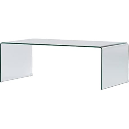 WAHFAY Acrylic Coffee Table with PVC Cover Protector, 50" L x 20" W x 17'' H x 4/5'' Thick Modern Wa | Amazon (US)