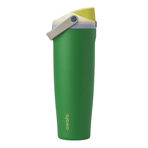 Owala FreeSip Sway Insulated Stainless Steel Water Bottle with Two-Way Spout, Built-In Straw and Bucket Handle, Made for Travel, School, and Sports, BPA Free, Leak Proof, 40 oz, Putting Green | Amazon (US)