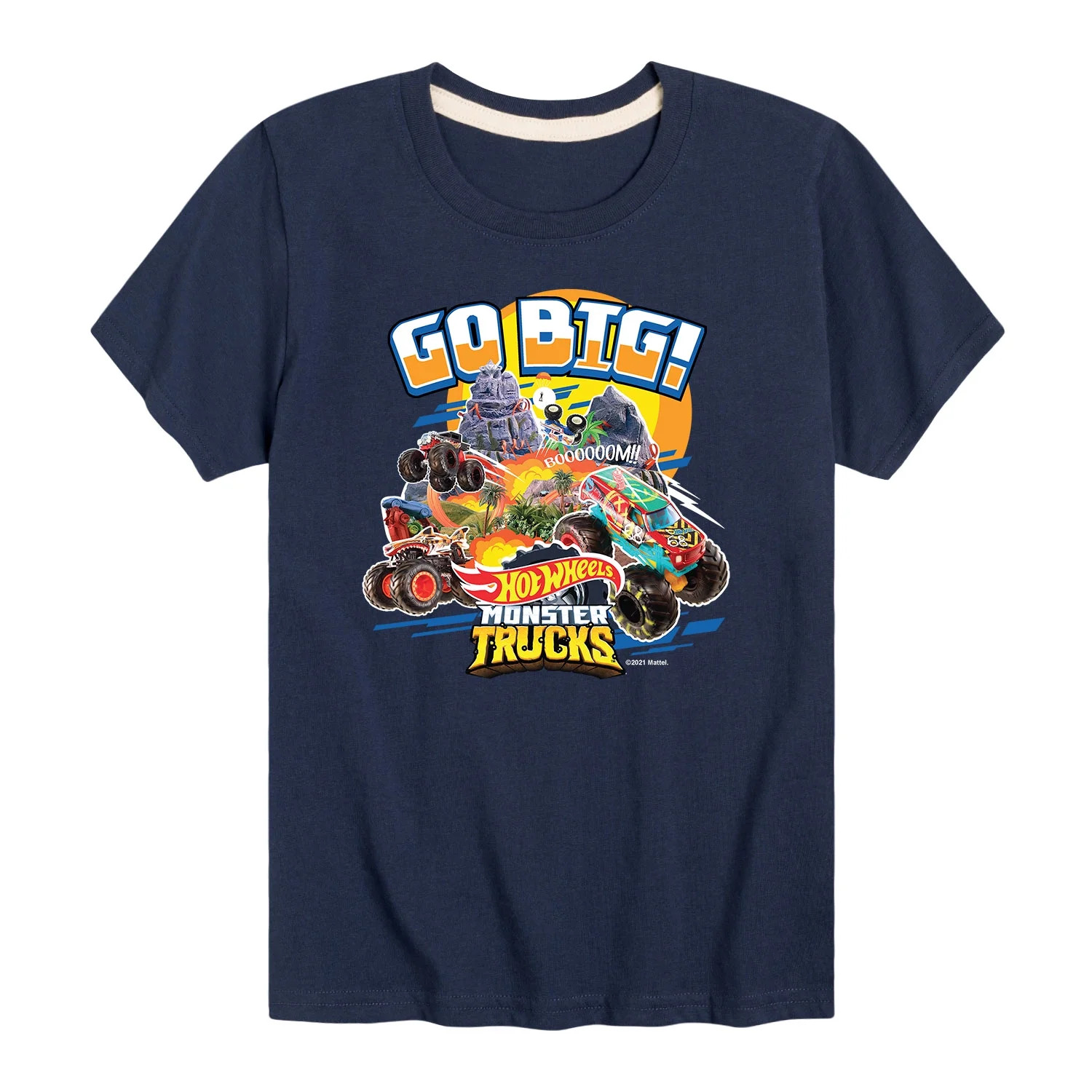 Hot Wheels - Go Big Monster Trucks - Toddler And Youth Short Sleeve Graphic T-Shirt - Walmart.com | Walmart (US)