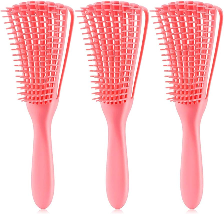 Detangling Brush for Curly/Coily/Kinky Wavy/Afro American/African Hair Textured 3a to 4c, Wet/Dry... | Amazon (US)