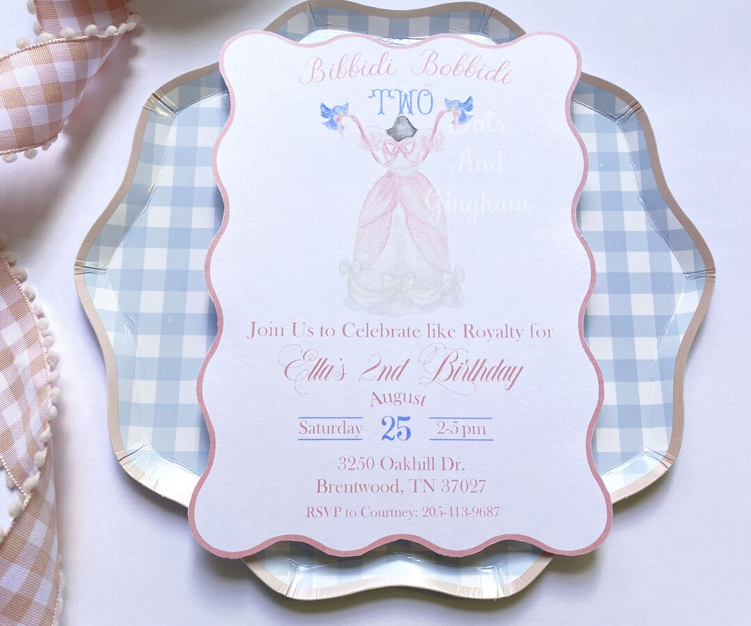 Watercolor Princess Invitation, Bibbidi Bobbidi Princess Invitation, Fairytale Invitation, Classi... | Etsy (US)