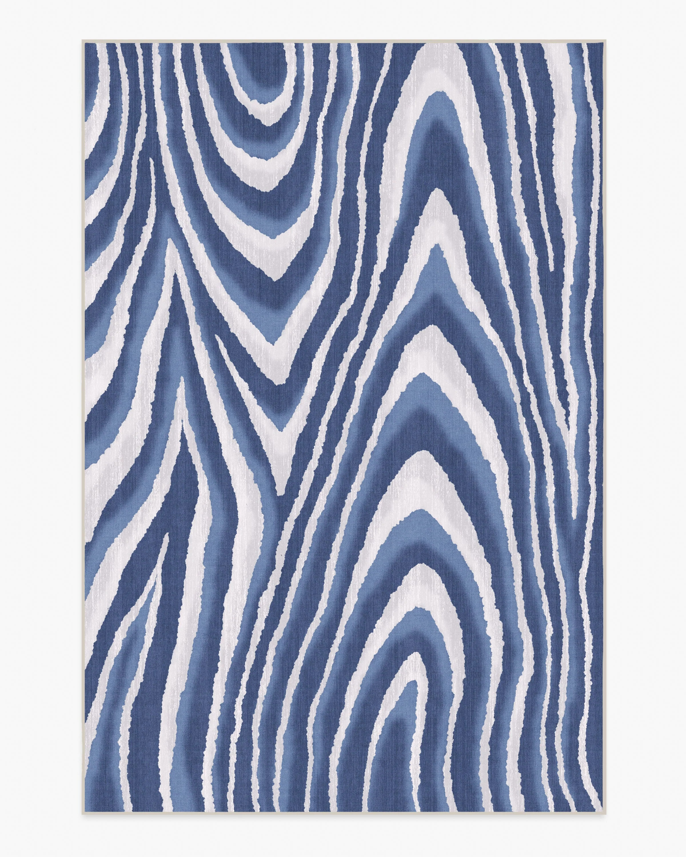Chifa Wood Blue & Cream Rug by Humberto Leon | Ruggable US | Ruggable