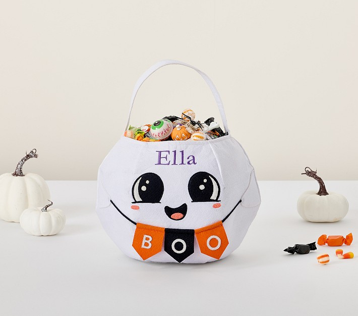 Glow-In-The-Dark Ghost Felt Treat Bag | Pottery Barn Kids