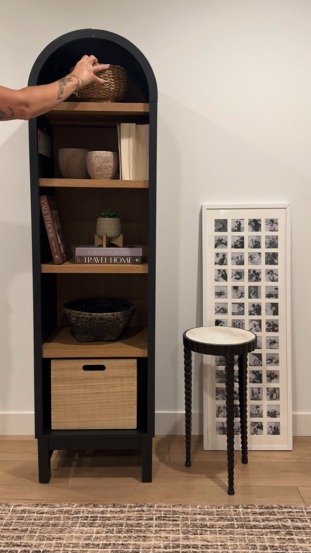 $148 Walmart arch bookcase back in stock in black! Always sells out so fast 😅

#LTKStyleTip #LTKHome