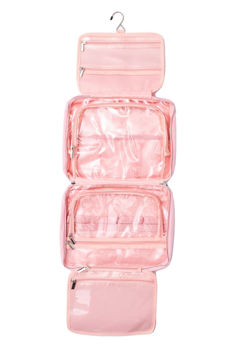 Destined For Forever Pink Hanging Makeup Bag | Pink Lily