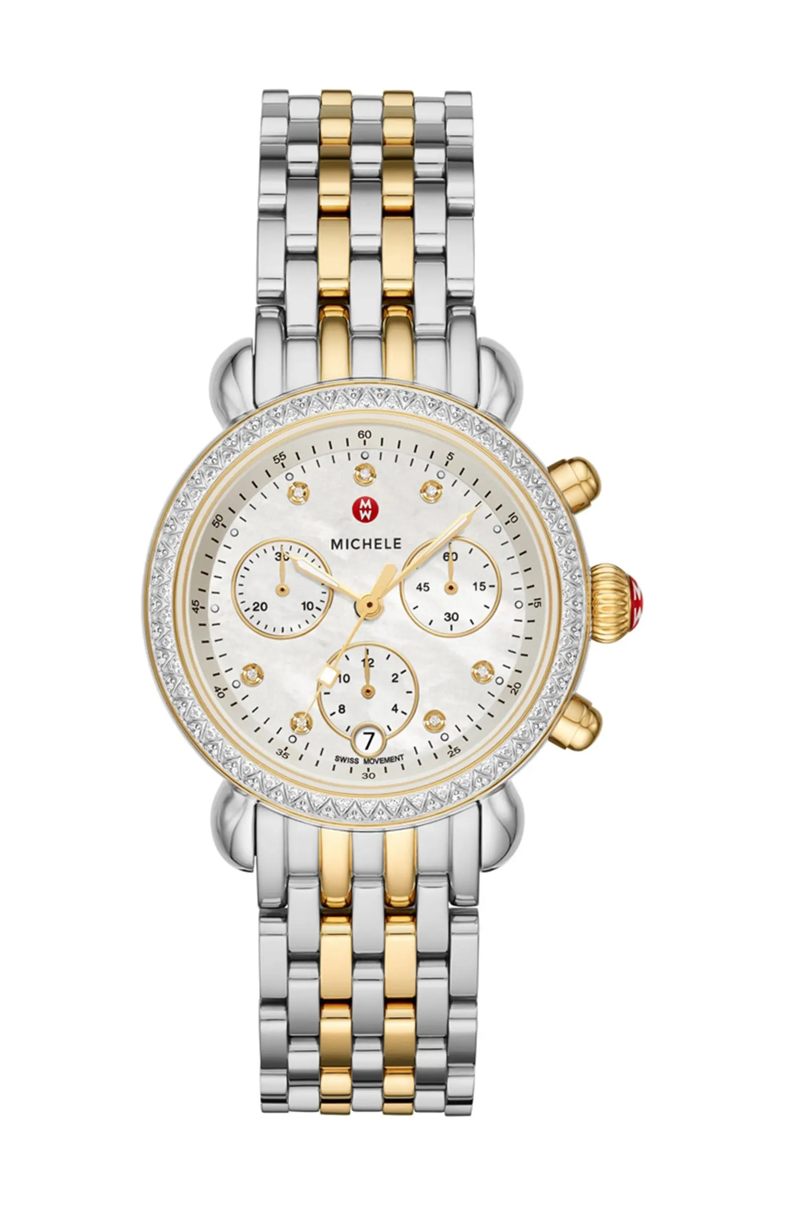 Women's Diamond Accent Two-Tone CSX36 Watch, 36mm - 0.62ctw | Nordstrom Rack