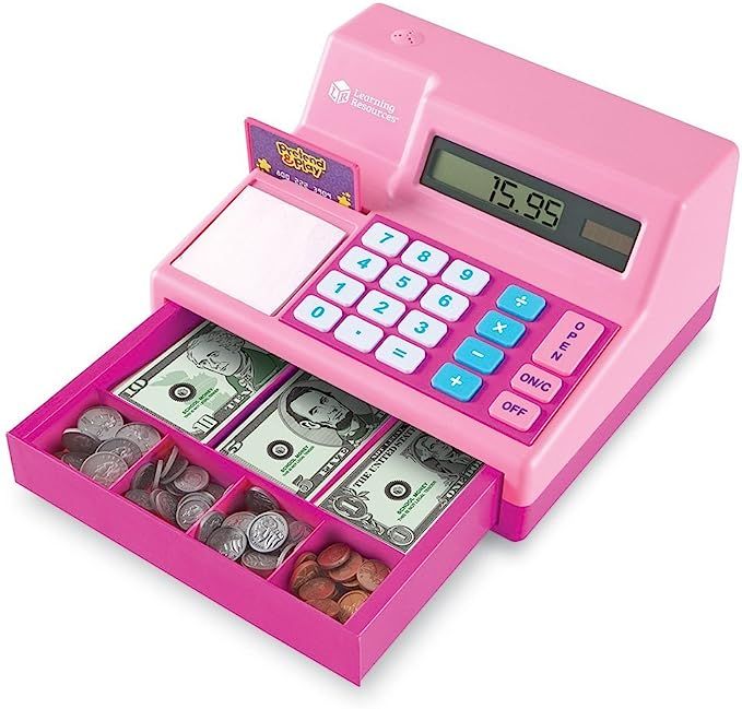 Learning Resources Pretend & Play Calculator Cash Register, Classic Counting Toy, 73 Pieces, Ages... | Amazon (US)