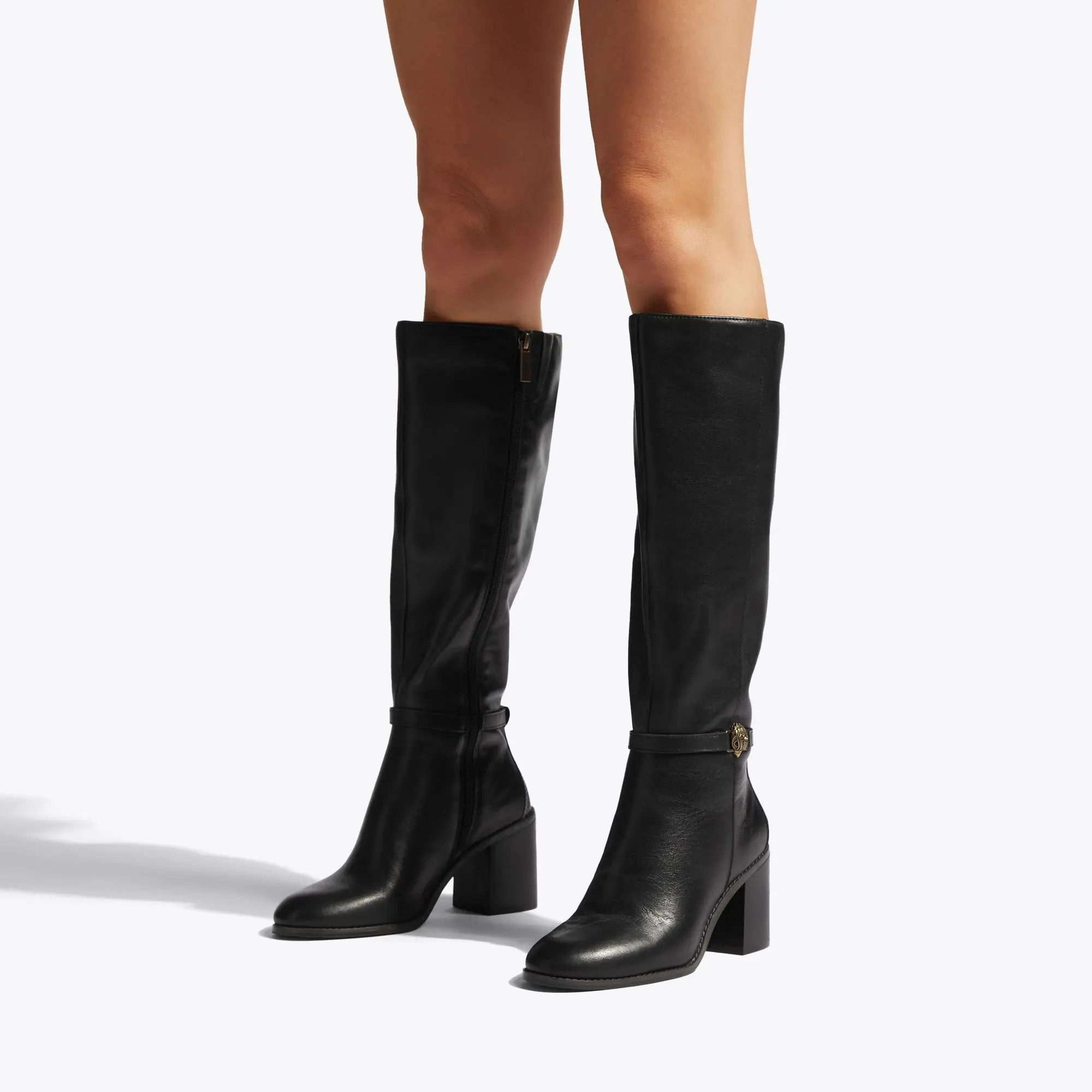 SHOREDITCH BLOCK KNEE B Black Knee Boots by KURT GEIGER LONDON | Kurt Geiger UK