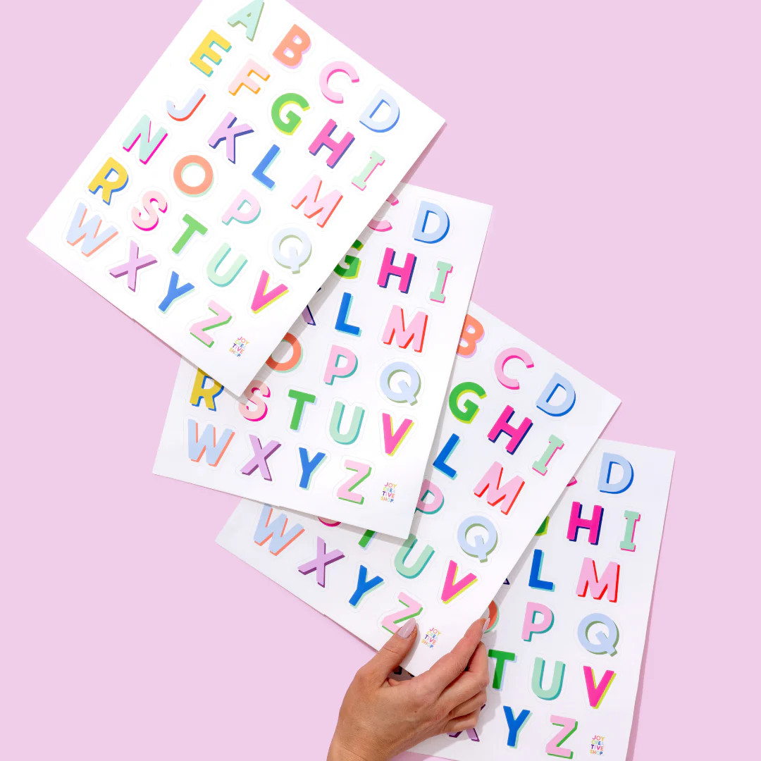 Brights Vinyl Alphabet Stickers - A thru Z | Joy Creative Shop