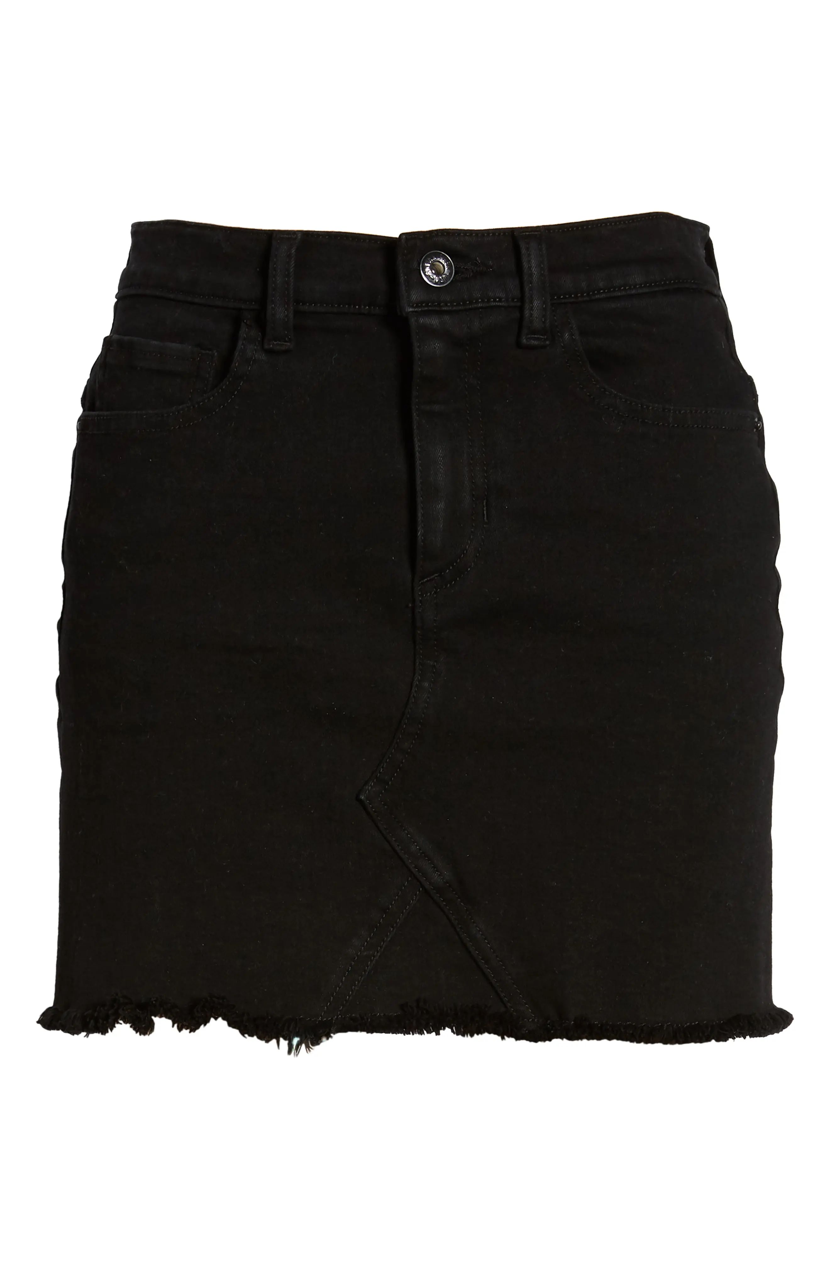 SP Black Stretch Denim Miniskirt | Nordstrom