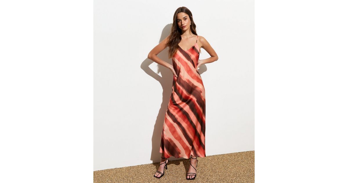 Orange Stripe Strappy Maxi Dress | New Look | New Look (UK)