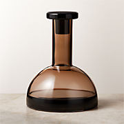 Sofia Smoked Glass Wine Decanter by Gianfranco Frattini + Reviews | CB2 | CB2