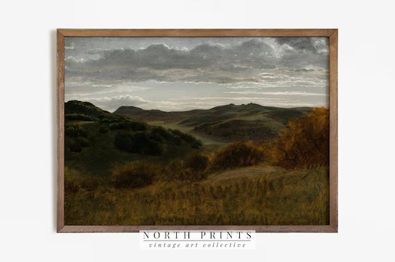 Mountain Landscape Print  Vintage Oil Painting  Antique - Etsy | Etsy (US)