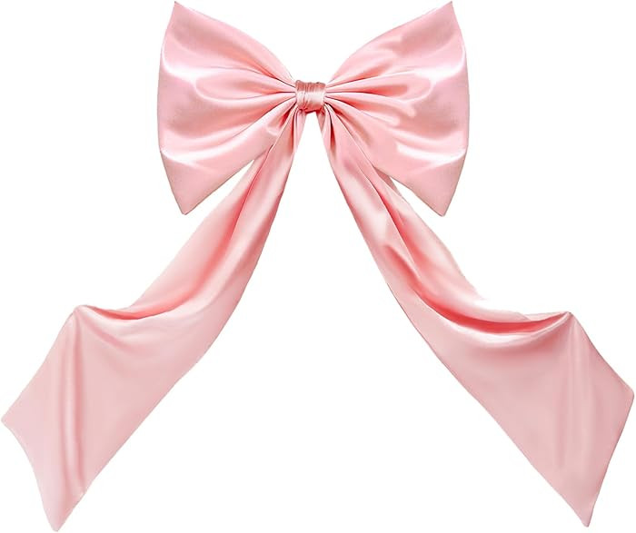 Coquette Large Satin Bow, 24 x 42 Inches, Pink Giant Bow Ribbon Tie for Coquette Room Decor, Birt... | Amazon (US)