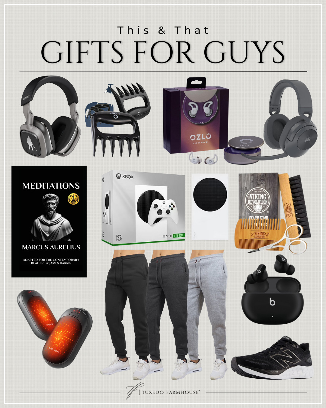 This & That - Gifts for Guys

Find the perfect gift that he is sure to love!

Seasonal, holiday, winter, gifts, gaming, entertainment, kitchen, grooming, outdoor, shoes, pants, comfort 

 #LTKGiftGuide #LTKHoliday #LTKSeasonal