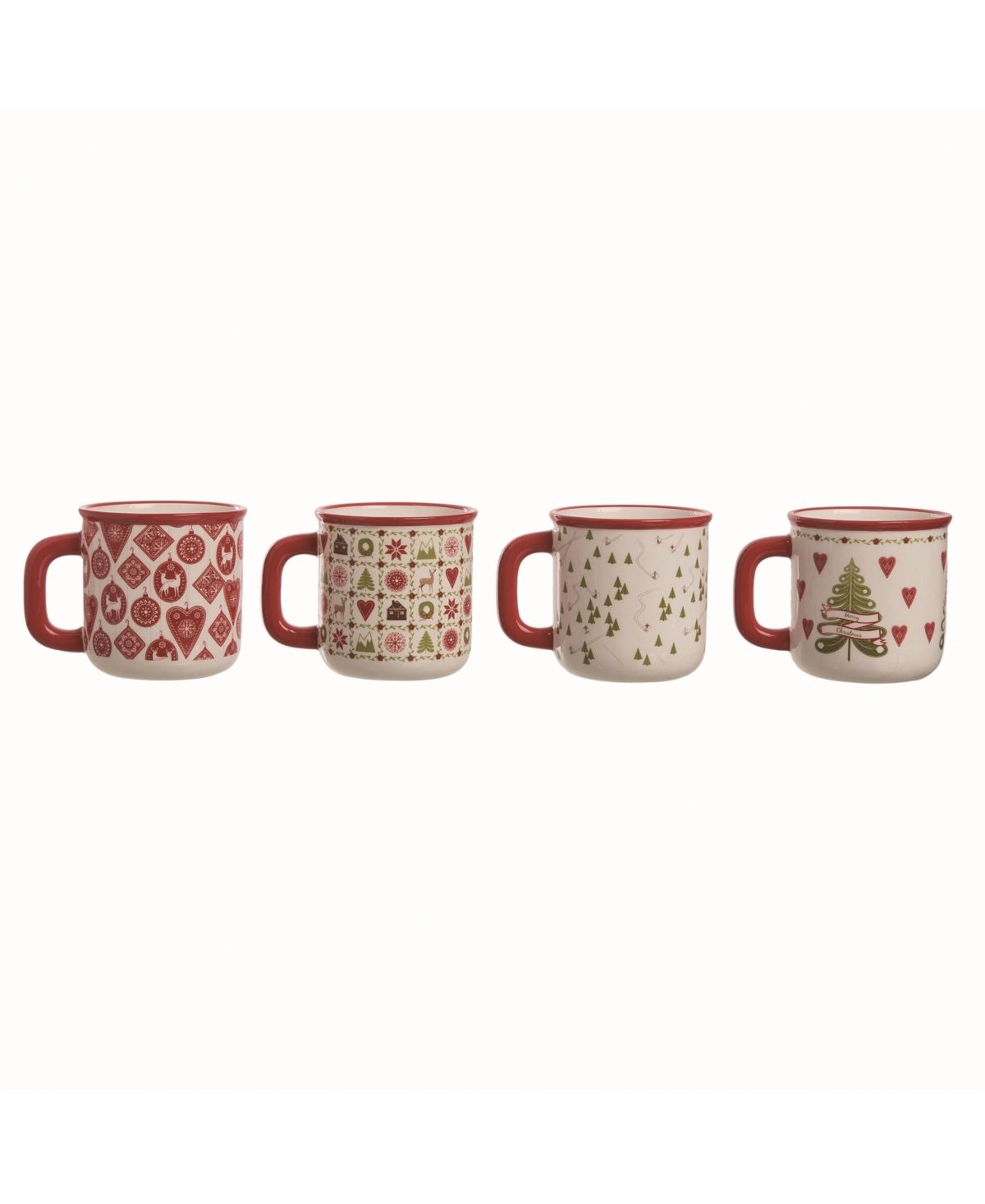 Transpac Christmas Mugs, Set of 4 | Macys (US)