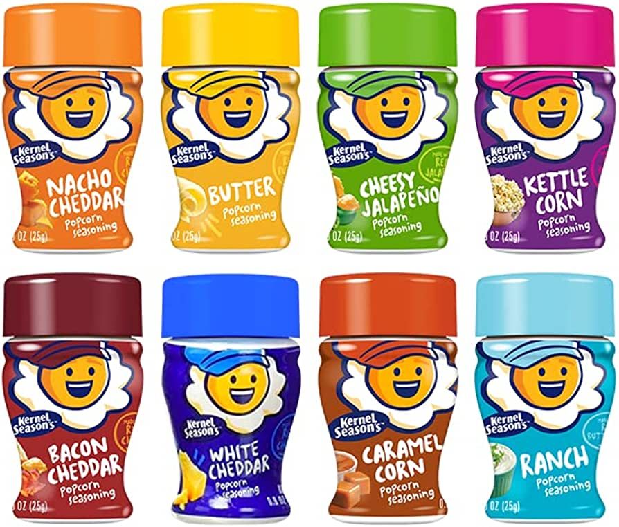 Kernel Season's Popcorn Seasoning Mini Jars Variety Pack, 0.9 Ounce (Pack of 8) | Amazon (US)