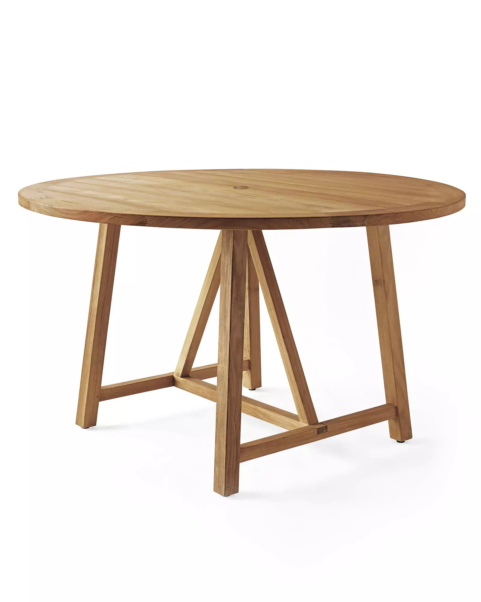 Crosby Teak Round Dining Table | Serena and Lily
